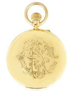 GABRIEL. A Rare Gold Full Hunter Keyless Pocket Watch C1891